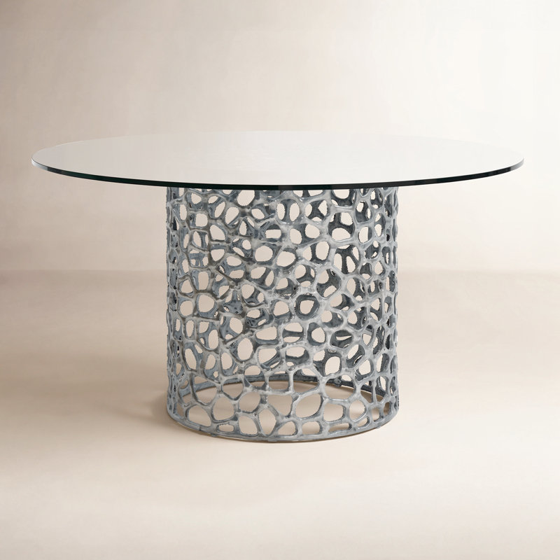 Coral Dining Table 54, 30" H x 54" L x 54" W, Gray