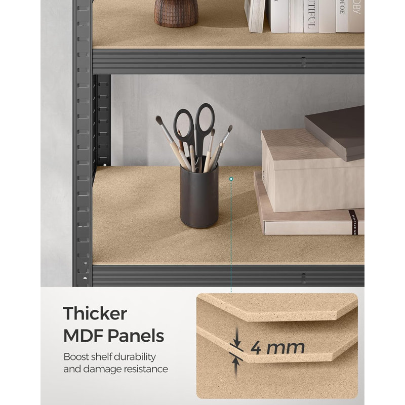90cm W Metal Shelving Unit, Dove Grey