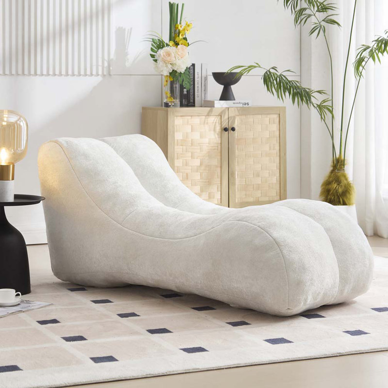 Pouf rembourré, Blanc