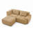 Ailuridae 80.3" W x 69.7" D x 27.1" H Corduroy 2-Piece Modular Sectional Sofa-116165655