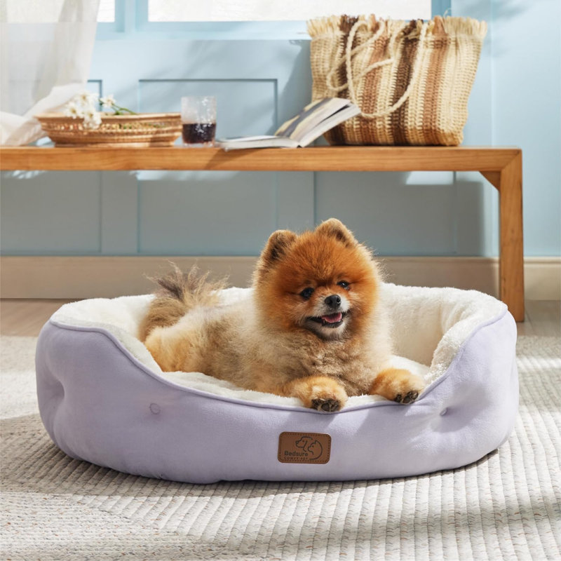 Lit pour animal en molleton, Lilas brumeux, Moyen (L 25 po x l 21 po)