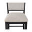 Paire de chaises à hauteur de comptoir Style - Siège et dossier rembourrés gris, finition noire avec repose-pieds, bois pour les chaises de salle à manger exquises 2pc et rembourrés, repose-pieds en bois de style moderne-59739591-59739589