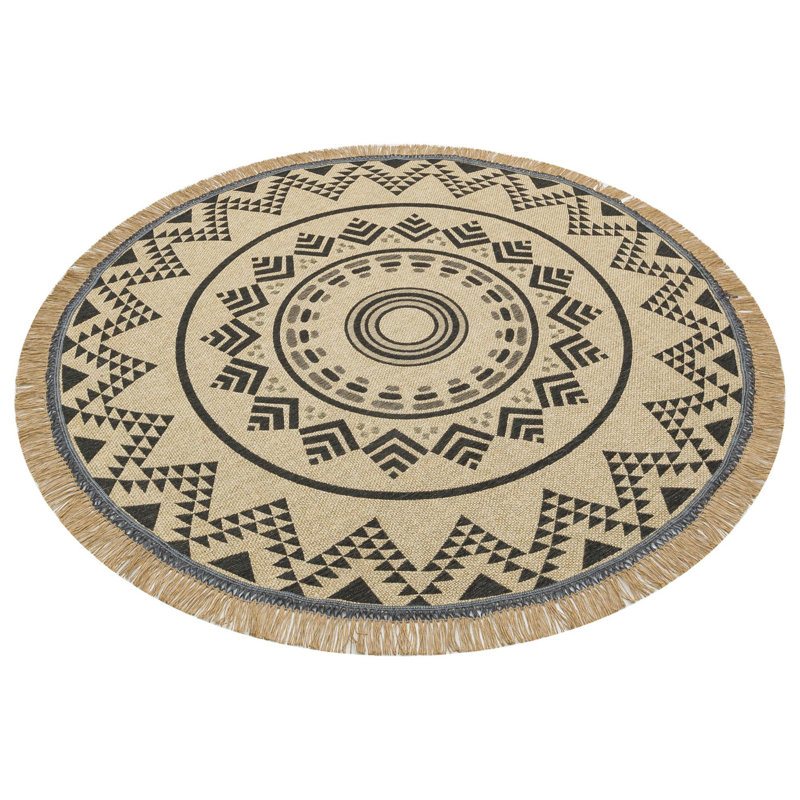 Round Selina Flatweave Area Rug, Round 330.2 x 330.2cm
