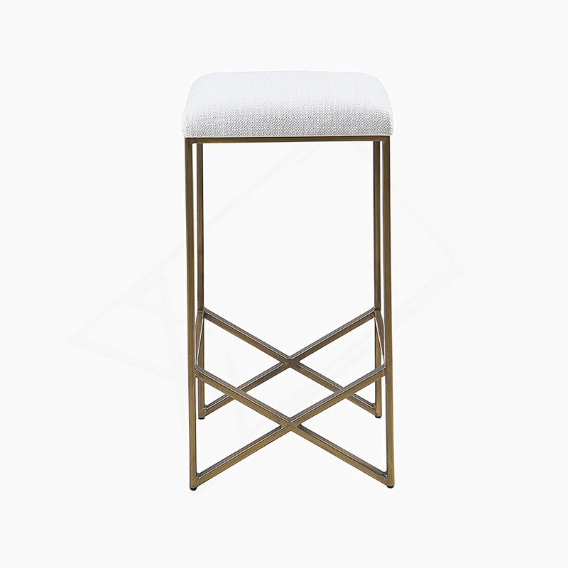 Backless Upholstered Counter Stool, 26"H