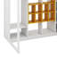 Lit mezzanine simple en bois avec garde-robe, tablettes et armoire, cadre de lit multi-rangement peu encombrant-1689618139-1689618141