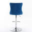 Tabouret de bar pivotant en velours avec siège réglable (ensemble de 2)