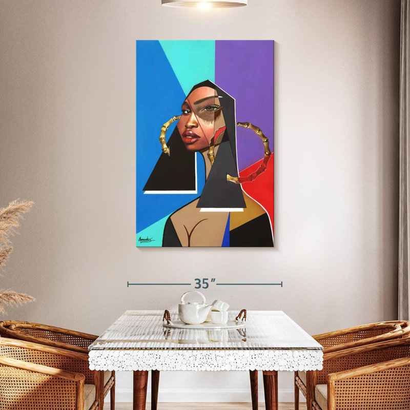 Leisha Black Mona Lisa, 48" H x 32" W