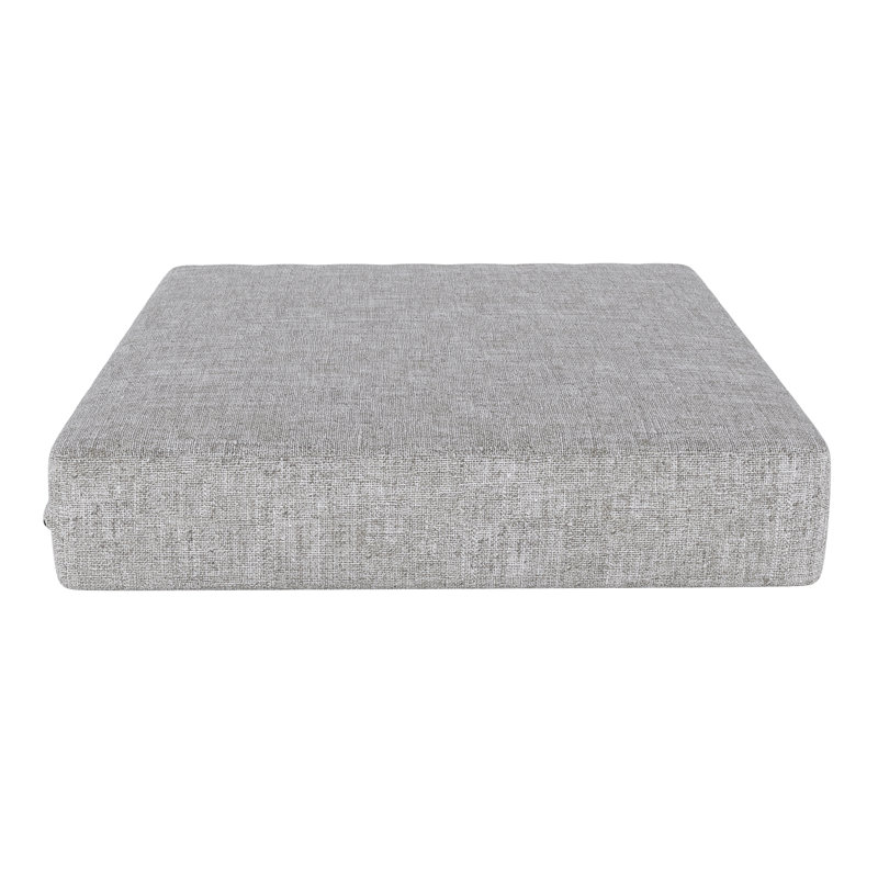 Ottoman Outdoor Patio Cushion With Sunbrella Fabric, Canvas Granite Sunbrella® Canvas