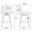 Tabourets pivotants rembourrés Degregory-321576651