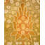 Tapis jaune / vert traditionnel noué à la main de conception unique 8 pi 1 po x 10 pi 2 po Satender