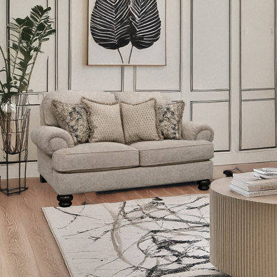 Causeuse traditionnelle en chenille Tobia
