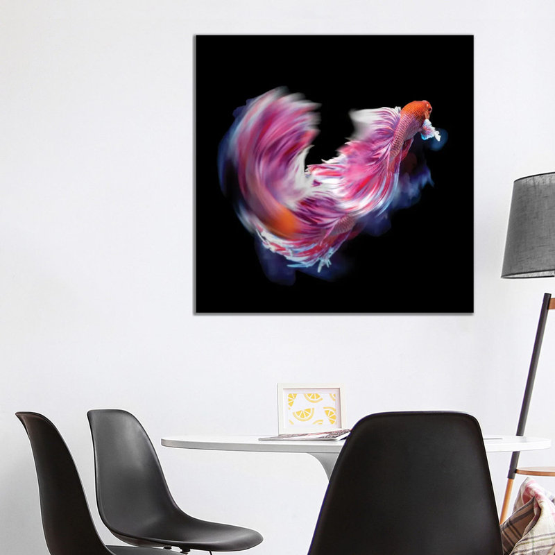Bettafish Dance Motion 1 Piece Wrapped Canvas Painting, 93.98 cm H x 93.98 cm W x 1.91 cm D