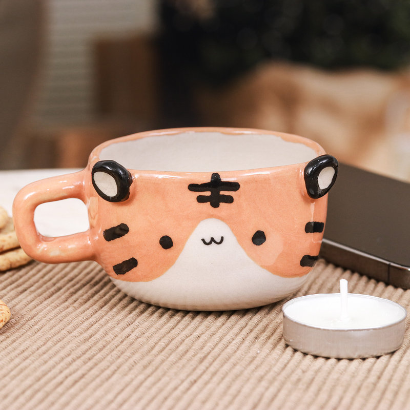 Trinx Handmade Tiger Demitasse Ceramic Espresso Cup