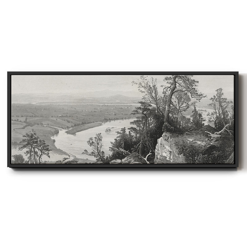 Vallée du Connecticut depuis le mont Tom, Noir, H 8 po x l 20 po x P 1,5 po