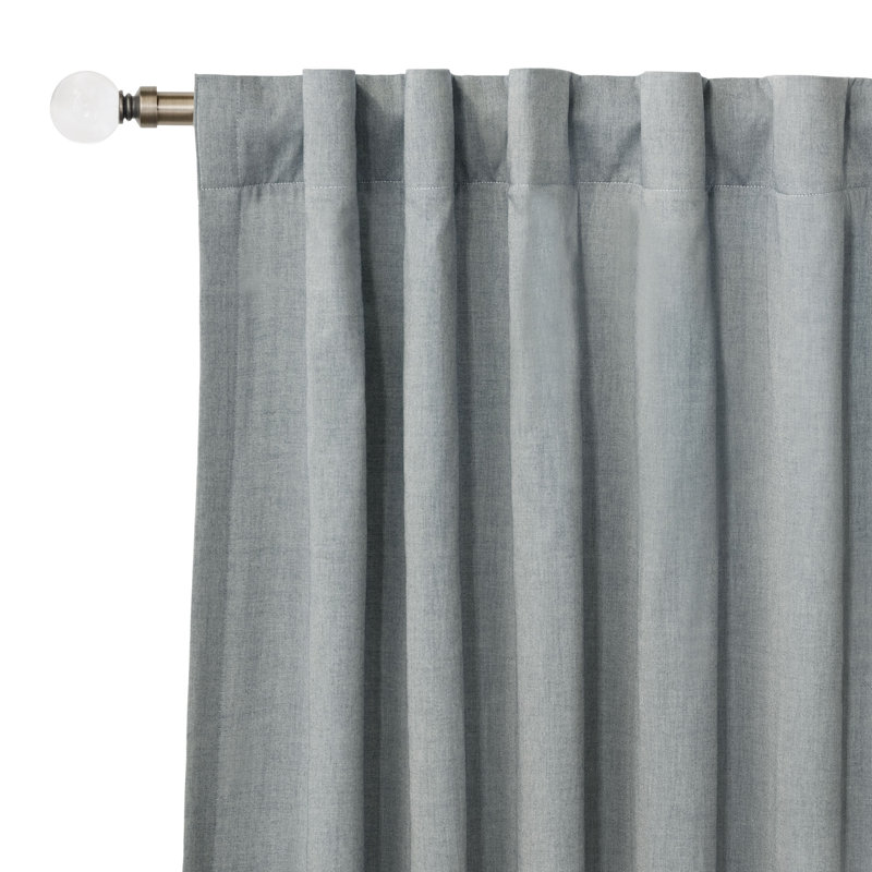 Panneau de rideau obscurcissant en coton Halprin, L 48 po x L 84 po