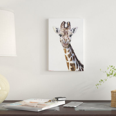 Girafe sur blanc par George Dyachenko - impression sur toile