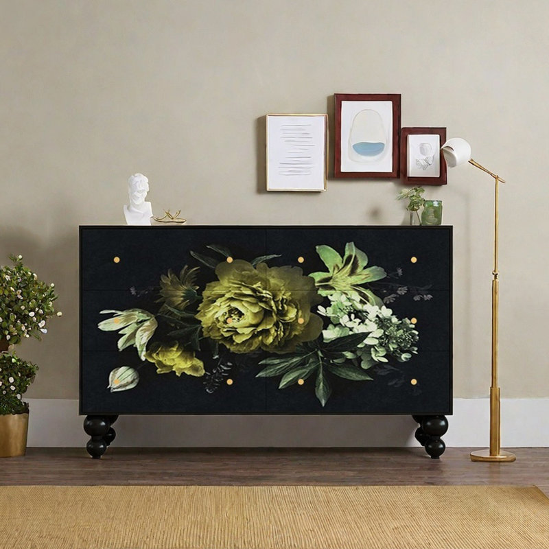 Unique Pattern Art Sideboard 53.1'' Sideboard