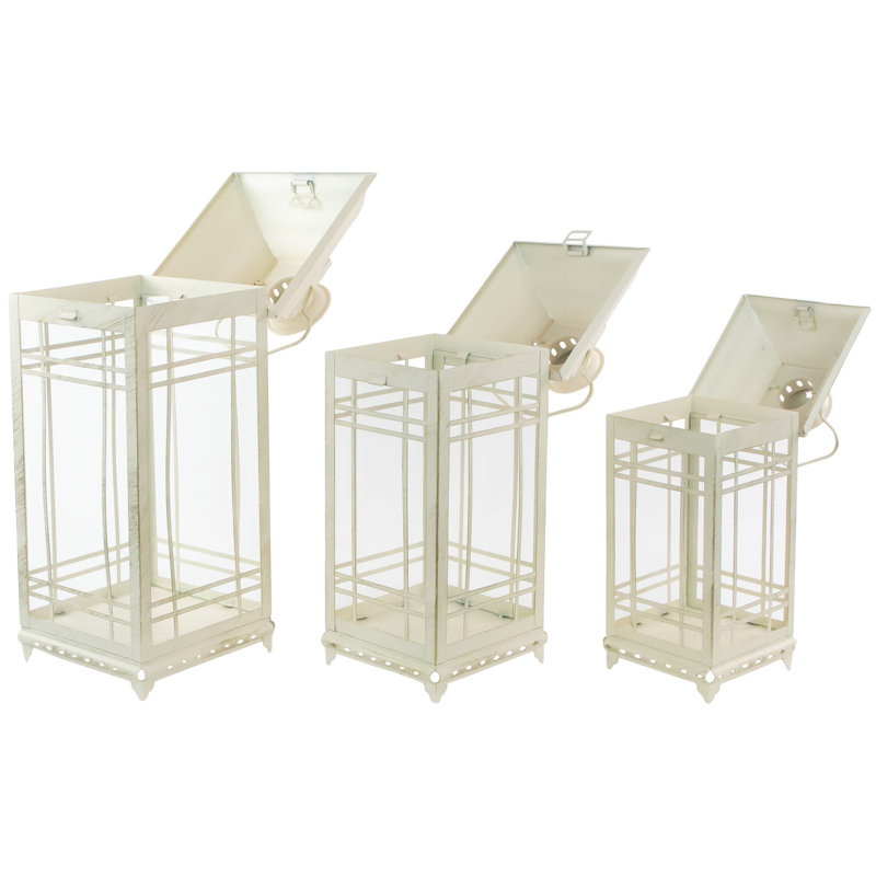 Lanternes de style mission patinées, Beige
