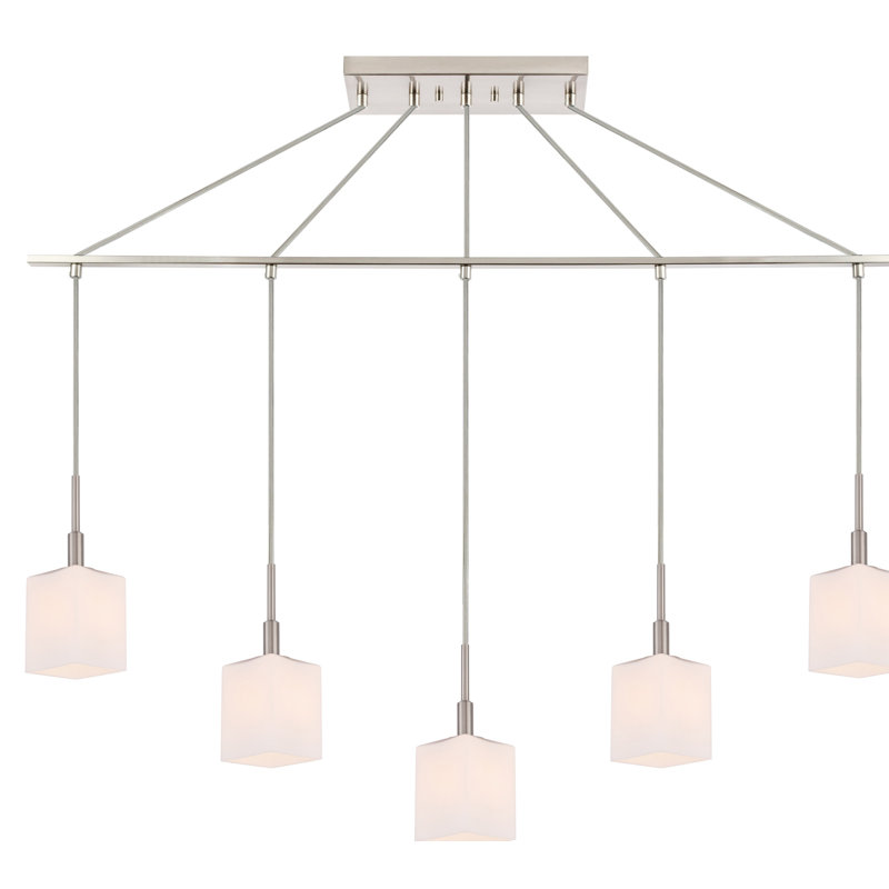 Thiede 5 - Light Kitchen Island Pendant, Nickel, Halogen