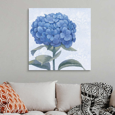 «Blue Hydrangea III», art mural sur toile