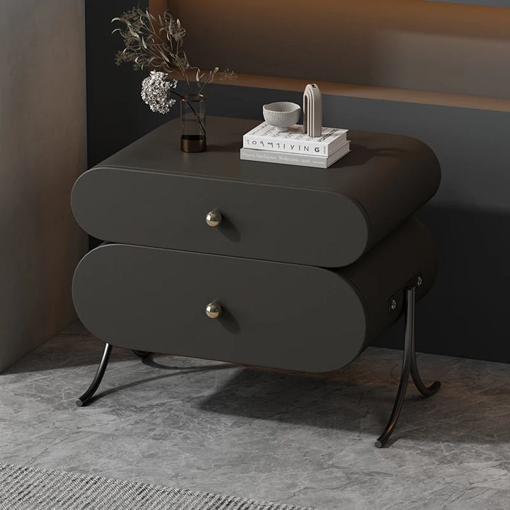 Nakaiah Luxury Modern Bedside Table Drawers Minimalistic