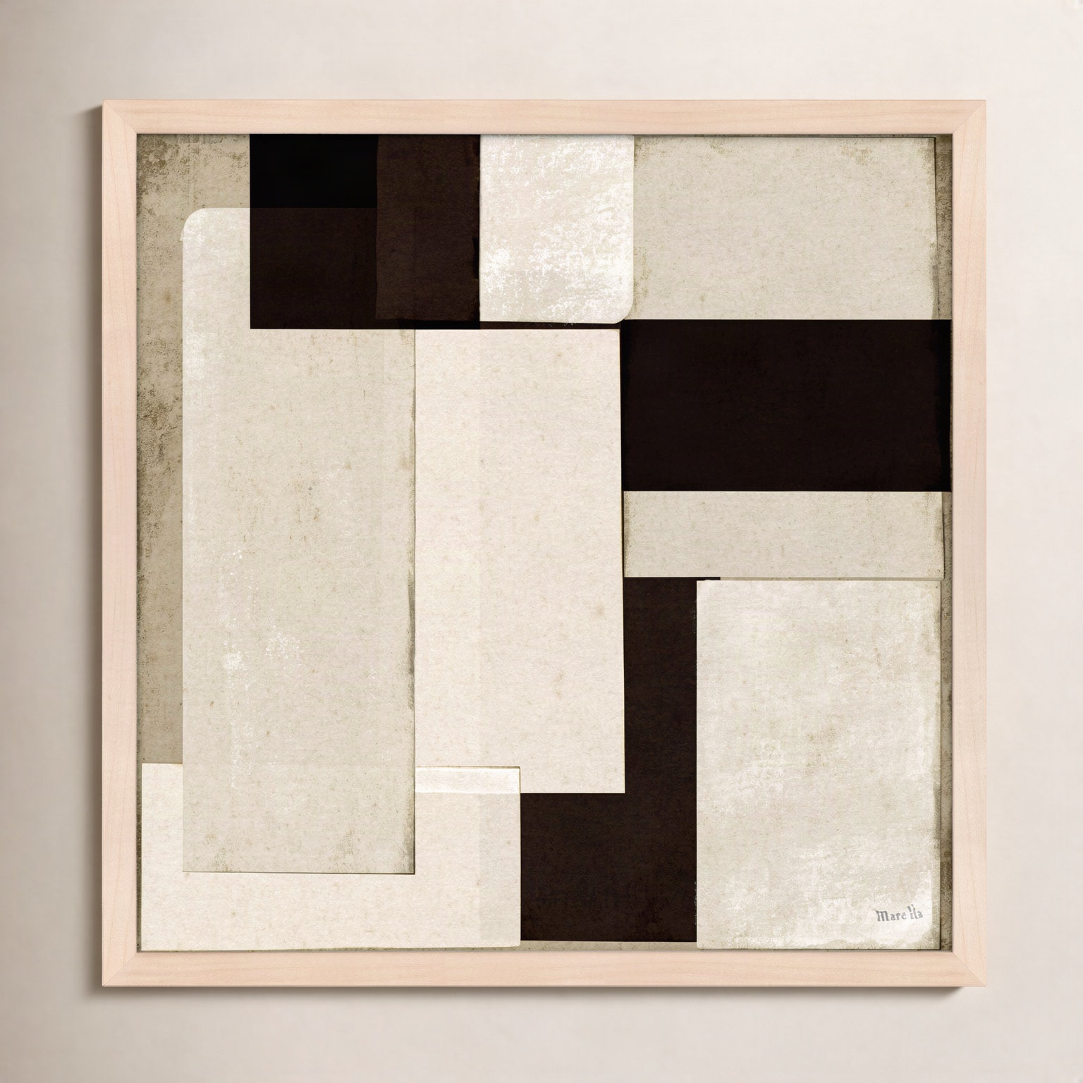 City Scape 6 Print by Marco Marella, 30" H x 30" W, Framed Print Paper without Mat, Maple