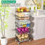 Panier à fruits à 5 niveaux pour la cuisine, bacs empilables en métal avec roues, panier de rangement pour fruits et légumes