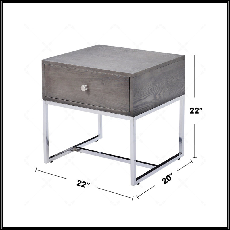 Table de bout rectangulaire avec 1 tiroir