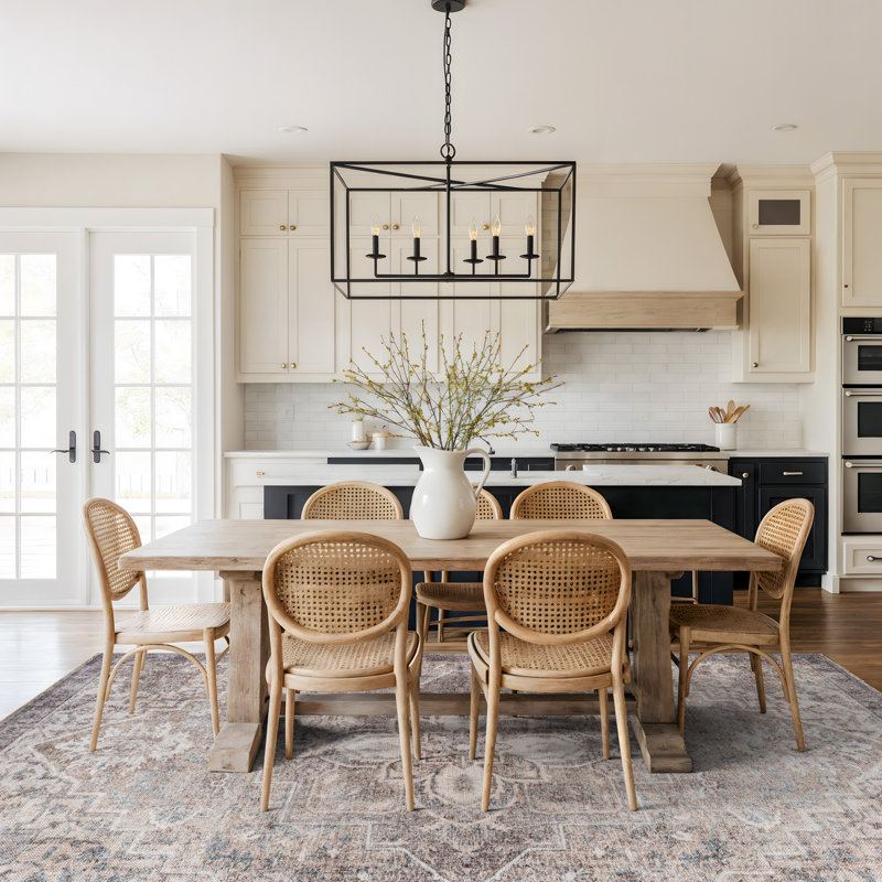 Savina Beige Persian-Inspired Machine Washable Area Rug With Non-Slip Backing, Rectangle 9' x 12'