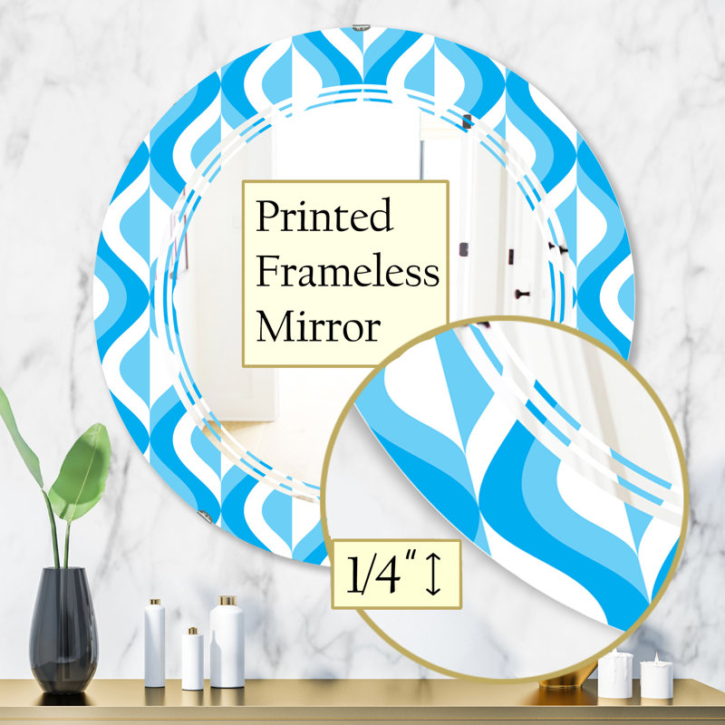 Miroir mural moderne sans cadre VI, 31,5 po x 31,5 po