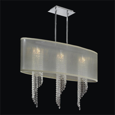 Wavelength 4 - Light Chrome Kitchen Island Pendant
