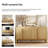 Adora Set Of 2 Sideboard Buffet With Storage, Modern 126" Wood Credenza With Doors And Adjustable Shelves For Kitchen,Living Room-1481556446
