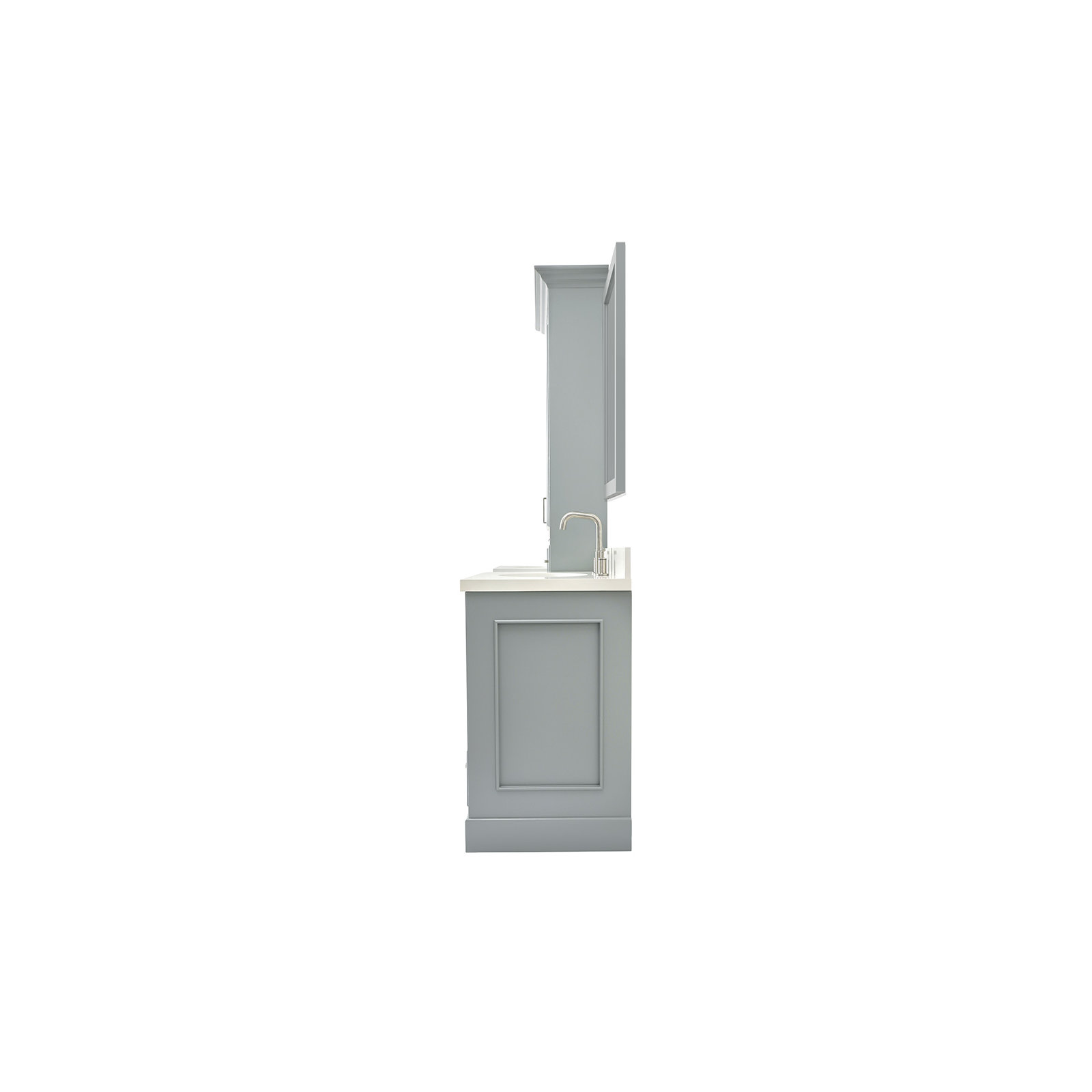 85'' Double Bathroom Vanity, Gray
