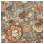 Tapis floral en coton touffeté à la main Blossom - rouge / vert-101095795