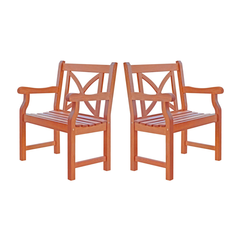 Chaise de patio en eucalyptus Geib