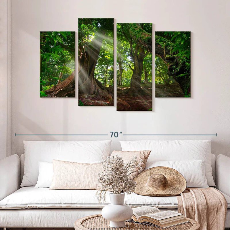 Forêt tropicale ensoleillée Alvord, H 32 po x l 52 po