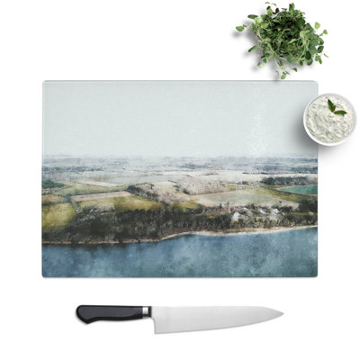 Lepe Beach in Southampton Painting Chopping Board