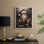 «Christmas Holiday Art», série 2-CCL XXXII, reproduction encadrée - bois massif
