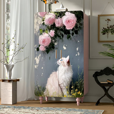 Household independent cream style wardrobe