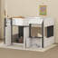 Lit mezzanine double avec maisonnette et rangement-1945068603