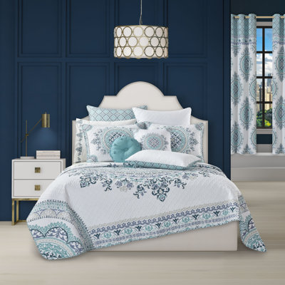 Afton King/Cal King 3Pc. Quilt Set Blue