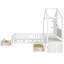 Lit simple avec rembourrage, capacité de charge, charge sans fil, tablettes, 2 tiroirs, blanc pour la capacité d’intégrer l’espace, stabilité de deux tiroirs-1791344248
