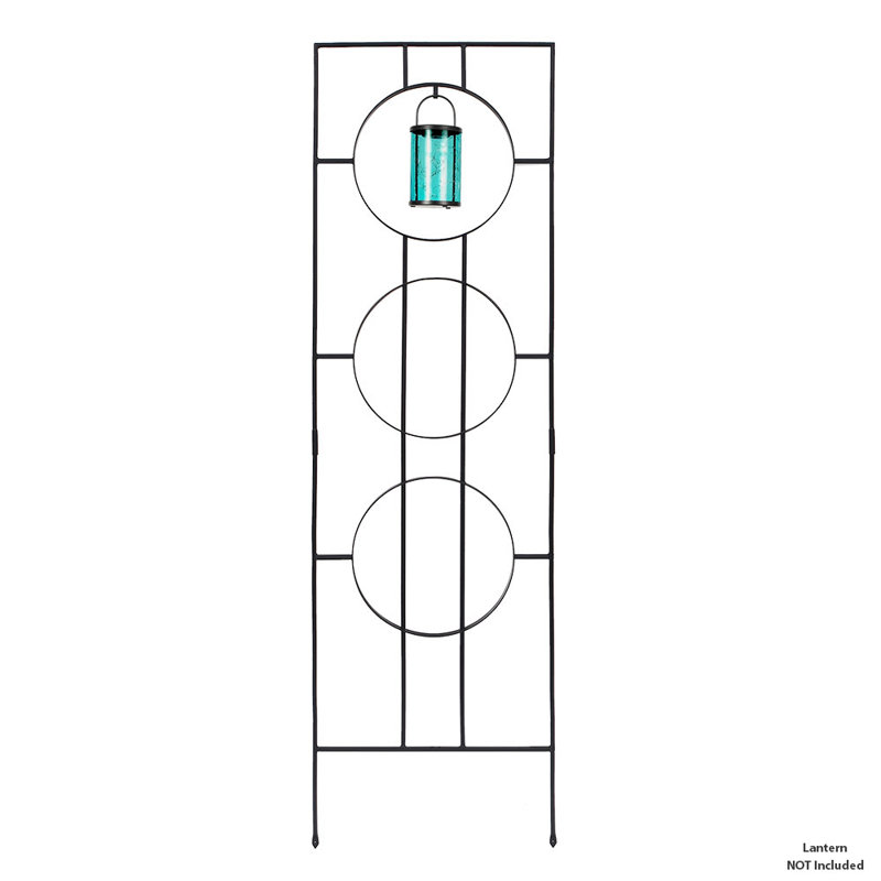 Zen Harmony 44" Black Wrought Iron Garden Trellis