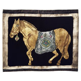 Horse I Velvet Rectangular Pillow Cover