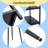 Table & 4 Chairs Set, Double-layer Storage, 47.3"-1998526565