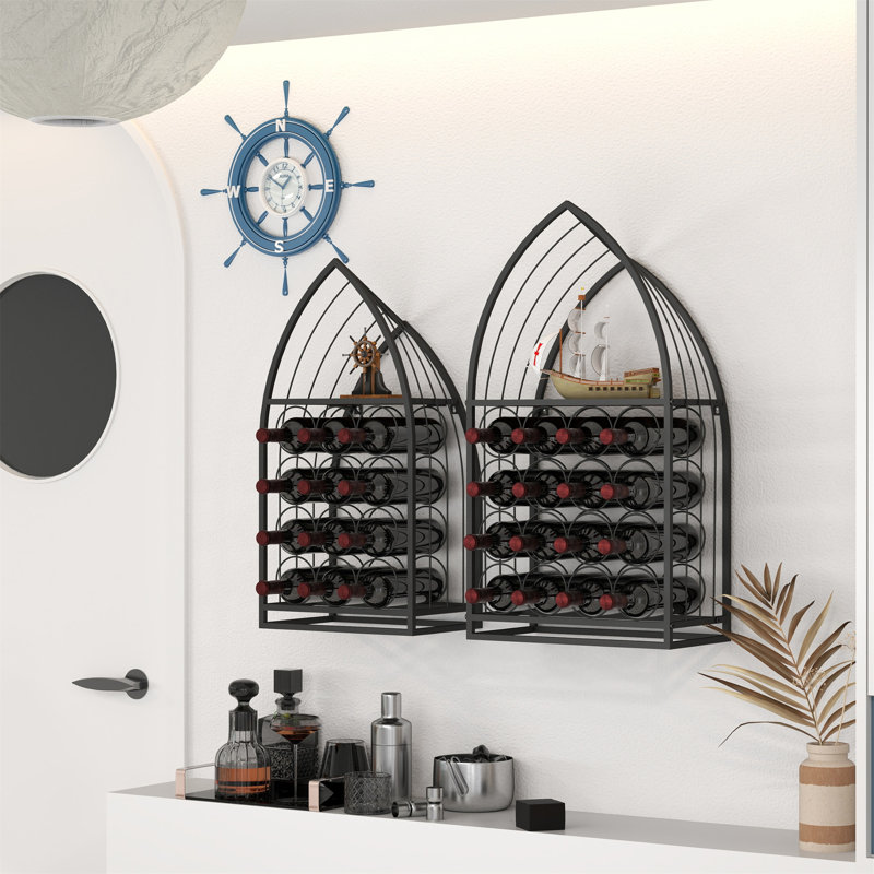 Sailboat Shaped Wine Cabinet Rack