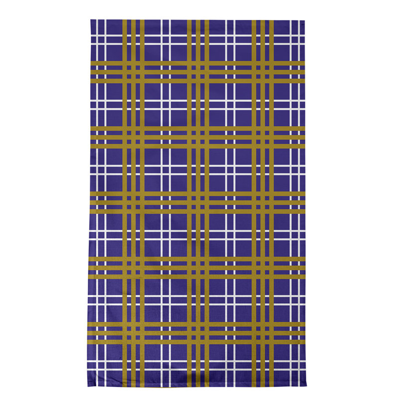 Torchon de luxe Baltimore football, Mauve / jaune / blanc, Mélange de coton
