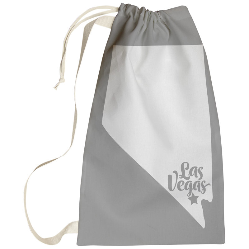 Fabric Laundry Bag with Handles, Large (36" H x 28" W), Gray
