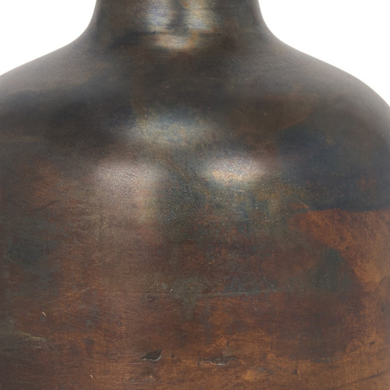12" Gold Cylinder Metal Table Vase