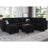 Ridoy 9-Piece Velvet Convertible Modular Sofa Sectional Livingroom Sofa Set, 8 Storage Ottomans with 7 Backrest-1312262194